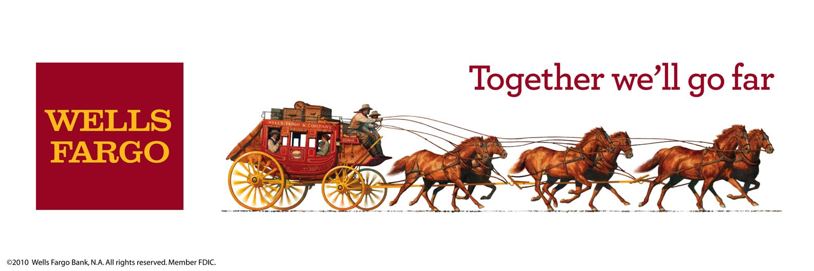 Wells Fargo stagecoach logo.